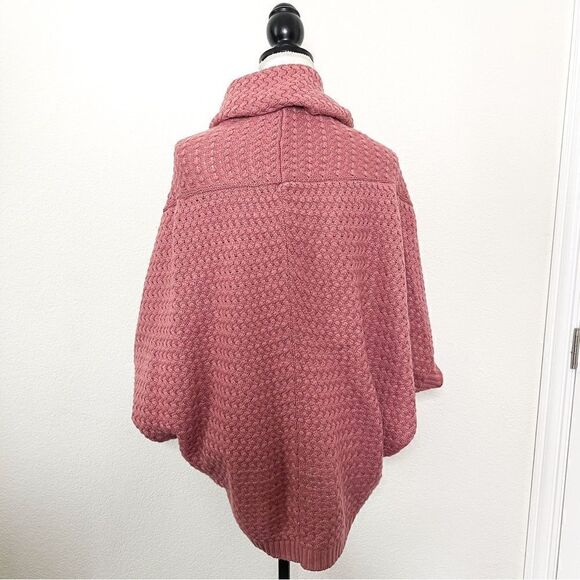 🍋 The Limited • Women’s Dusty Rose Cowl Neck Cable Knit Sweater Size M - Picture 2 of 7